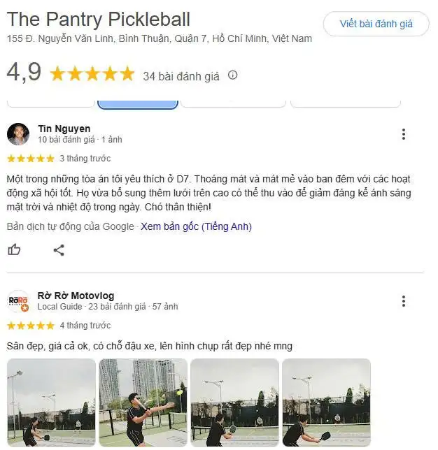 Đáng giá về sân The Pantry Pickleball Quận 7