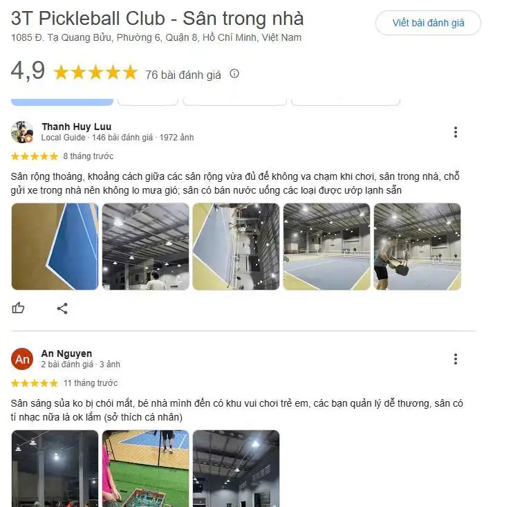 Những đánh giá về sân Pickleball 3T