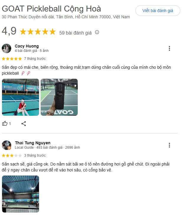 Tổng hợp review về sân Pickleball GOAT 