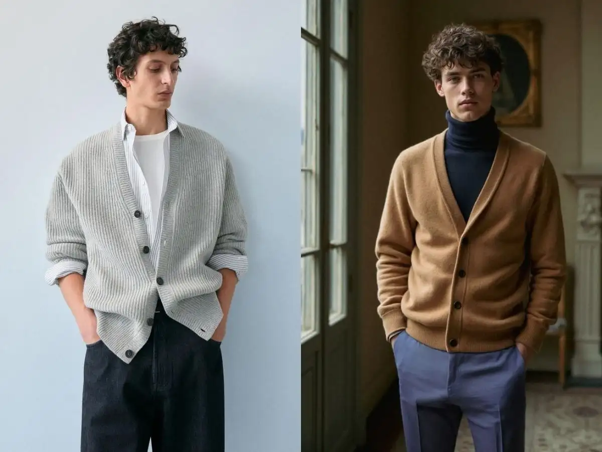 Chất liệu là yếu tố quan trọng quyết định sự thoải mái và độ ấm của áo Cardigan