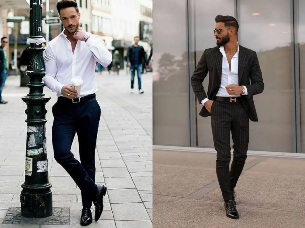 Kết hợp giày tây với quần tây và áo sơ mi là công thức không bao giờ lỗi mốt