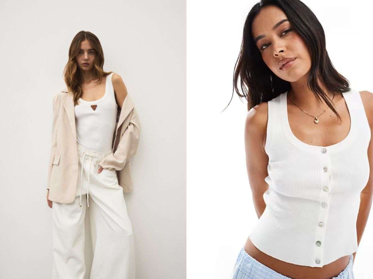 Singlet phối áo khoác ngoài, tăng vẻ kín đáo và thời trang