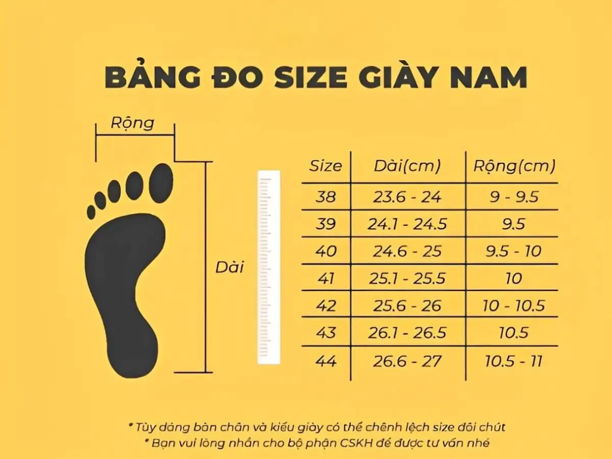 Chọn đúng size giày đảm bảo sự thoải mái, tránh đau nhức, phồng rộp và giúp bảo vệ form dáng đôi giày