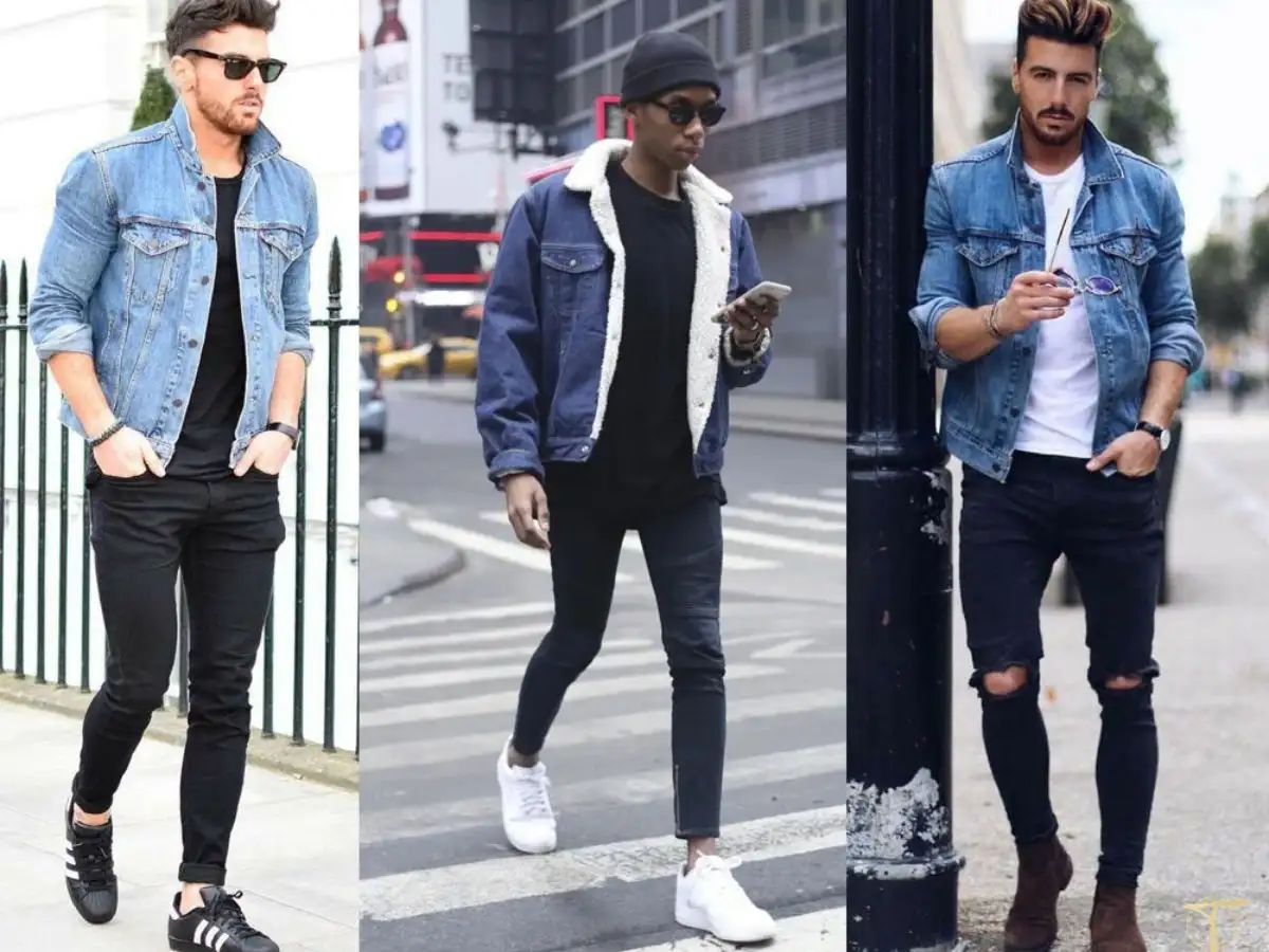 Áo thun trơn, quần jeans, áo khoác denim và sneakers là combo kinh điển mà bất cứ chàng trai nào cũng nên thử