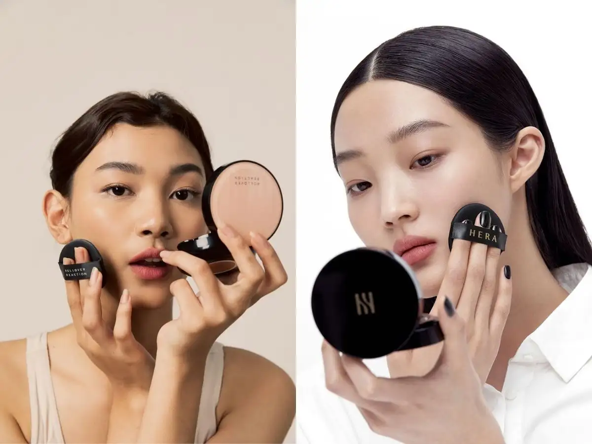 Phương pháp dùng cushion hoặc phấn phủ chống nắng