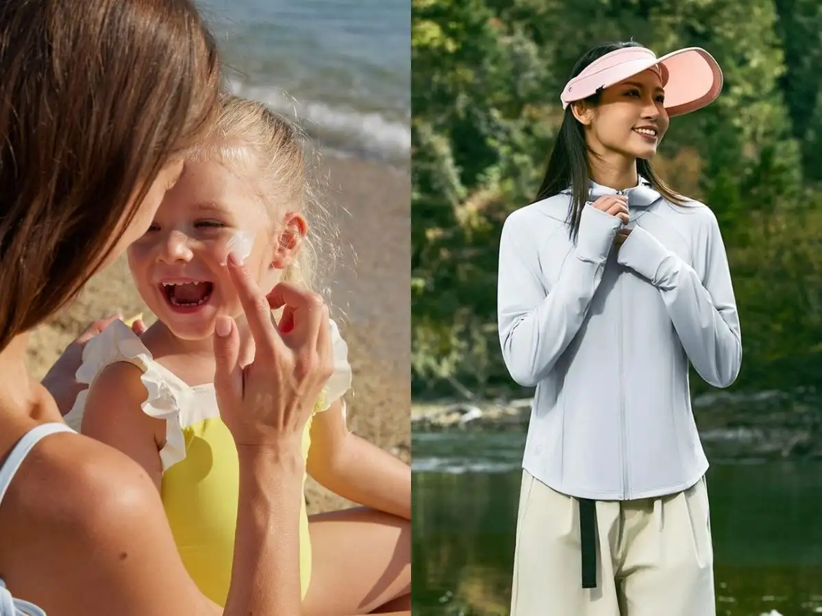 Mặc áo chống nắng và luôn mang kem chống nắng khi ra ngoài để chống nắng tốt hơn