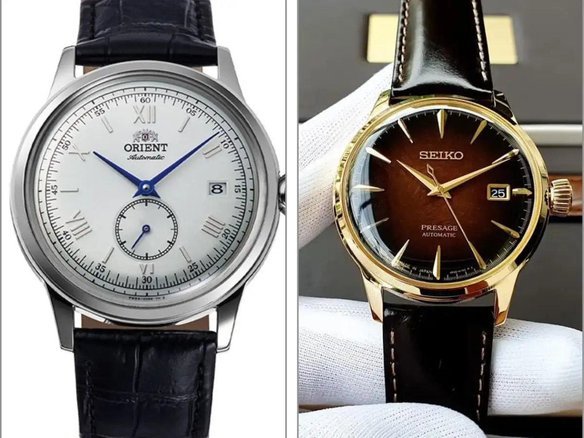 Hình ảnh Orient Bambino và Seiko Presage Cocktail Time