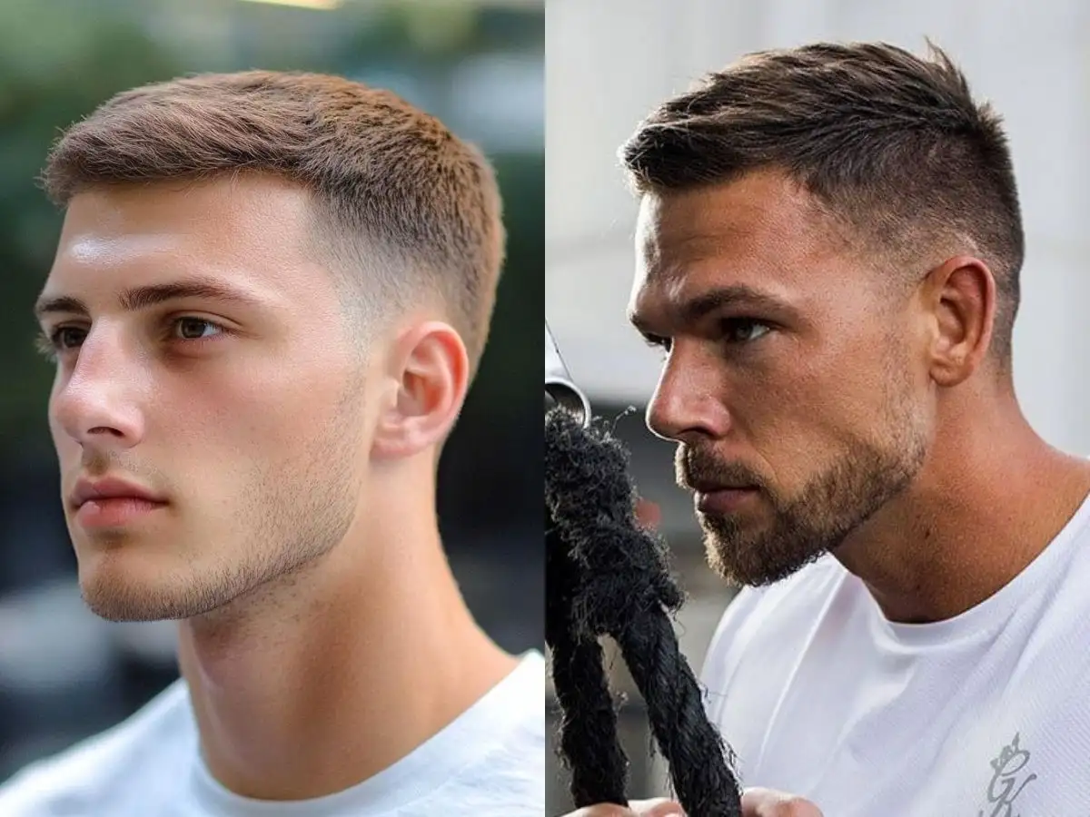 Crew Cut là kiểu tóc ngắn cổ điển, phần tóc trên đỉnh được để dài hơn một chút