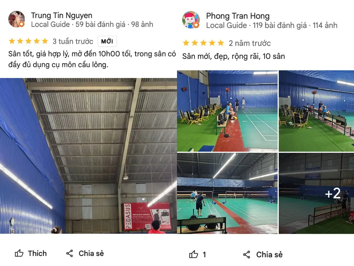 Review khách hàng về sân cầu lông Phú Lợi