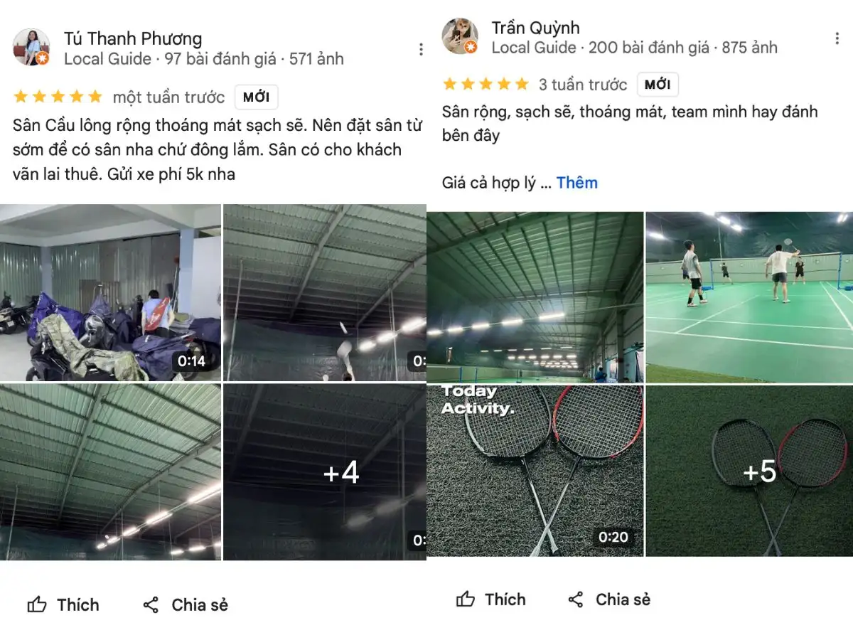 Đánh giá thực tế về sân cầu lông Vy Phong