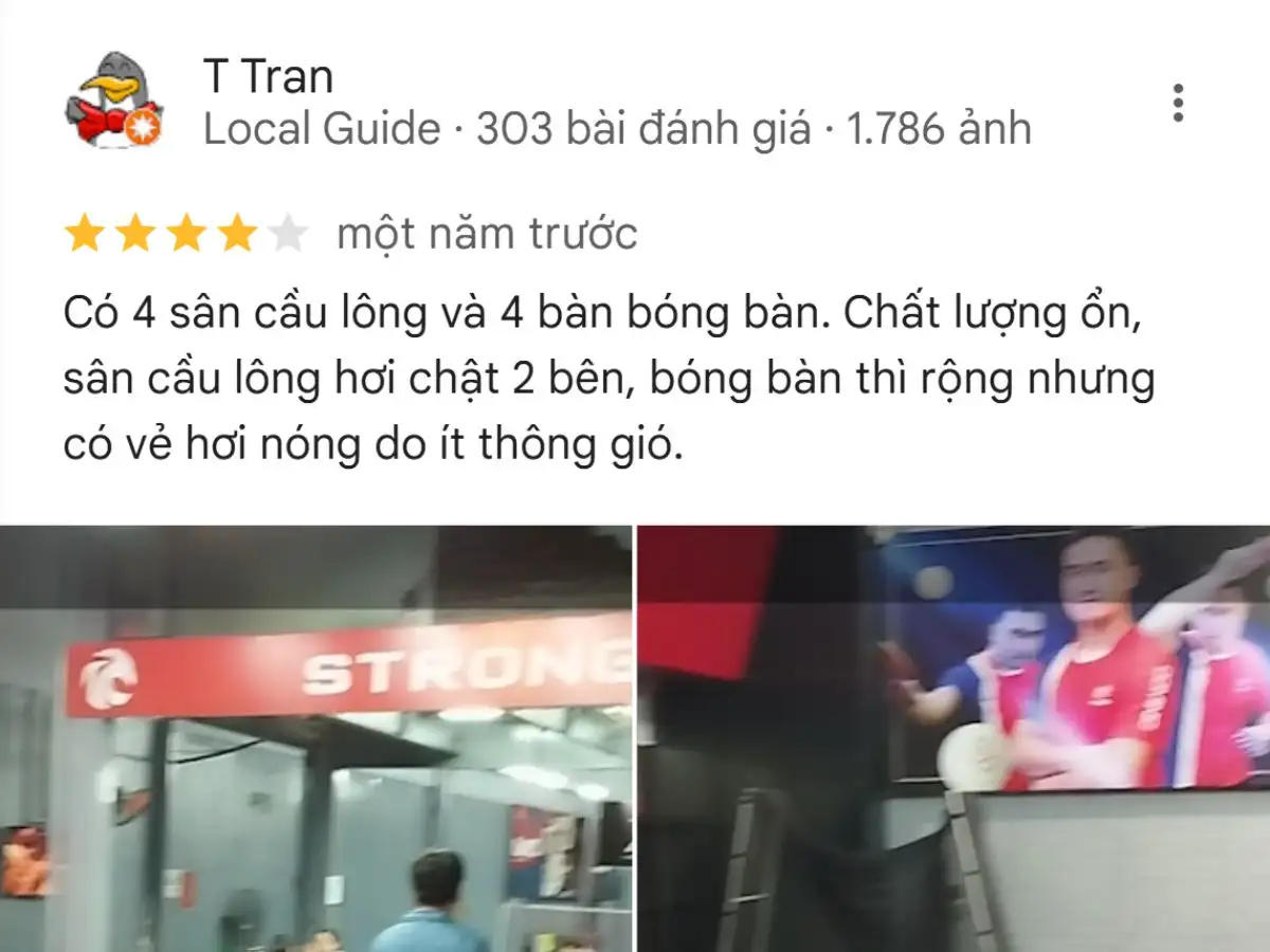 Đánh giá của người chơi về Sân cầu lông Duy Hưng