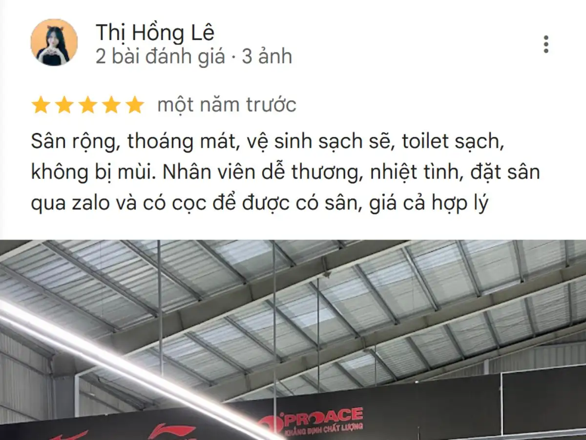 Đánh giá của người chơi về Sân cầu lông Trường Thọ