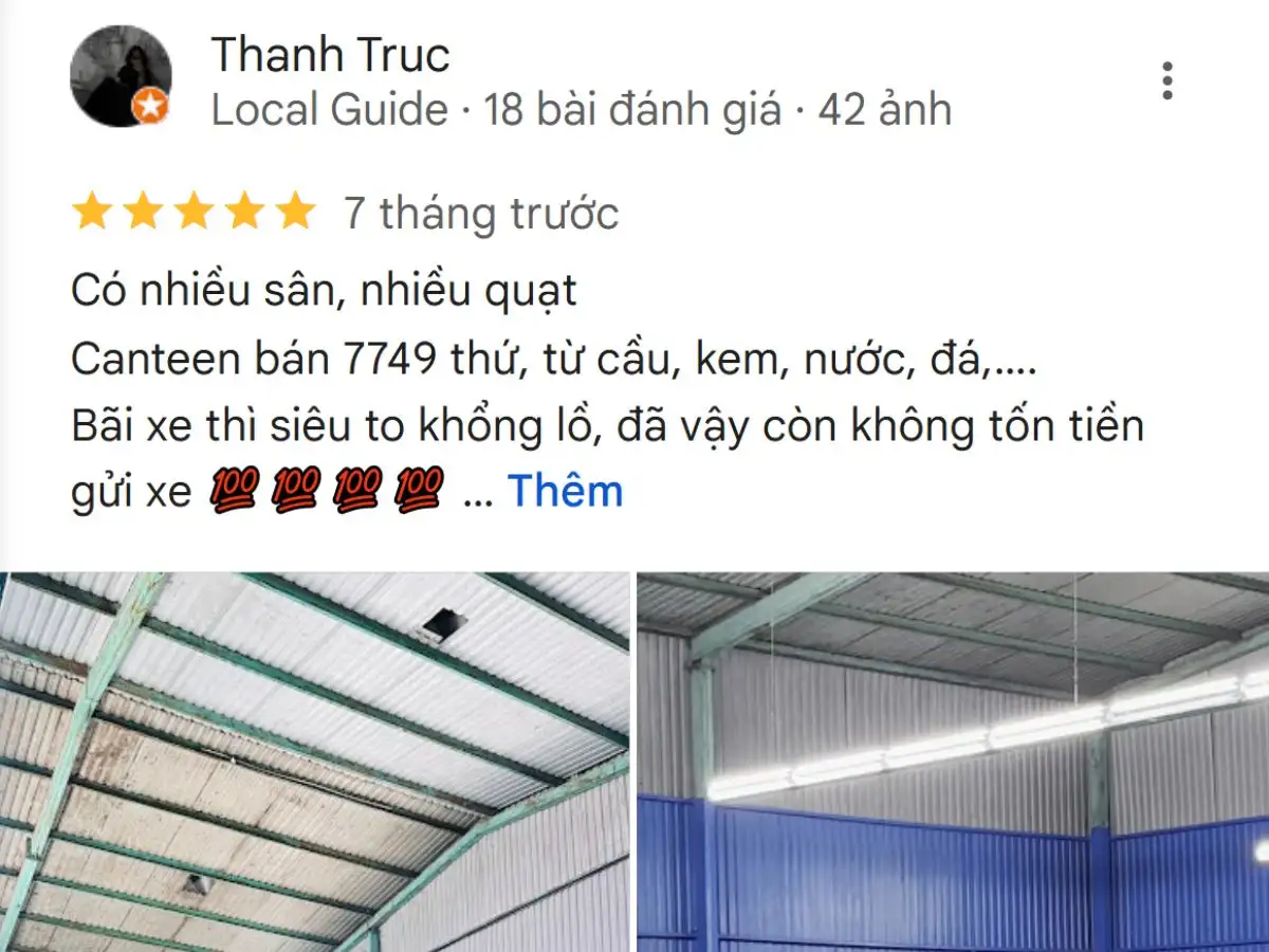Đánh giá của người chơi về Sân cầu lông Victory