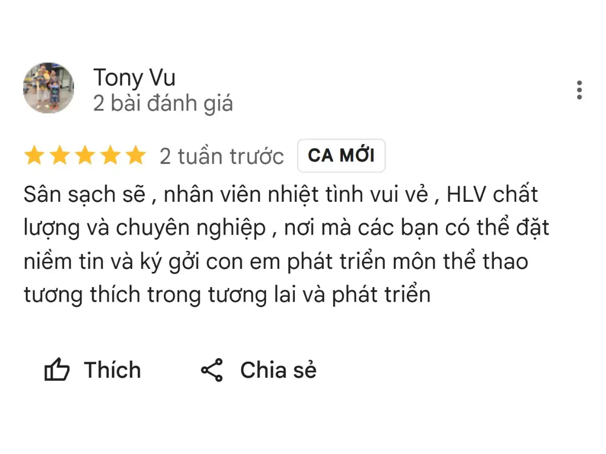 Đánh giá của người chơi về Sân cầu lông Tora