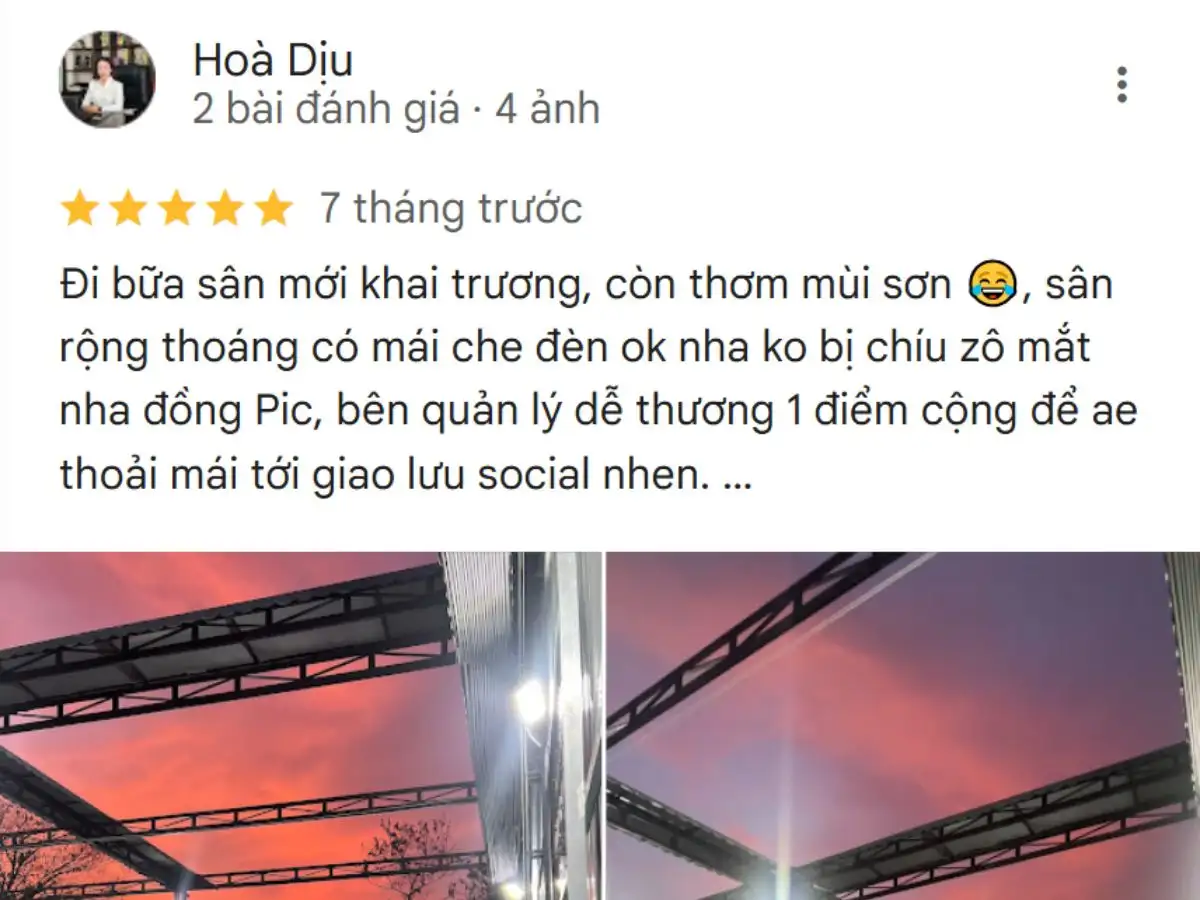 Đánh giá của người chơi về Sân cầu lông Tô Ngọc Vân
