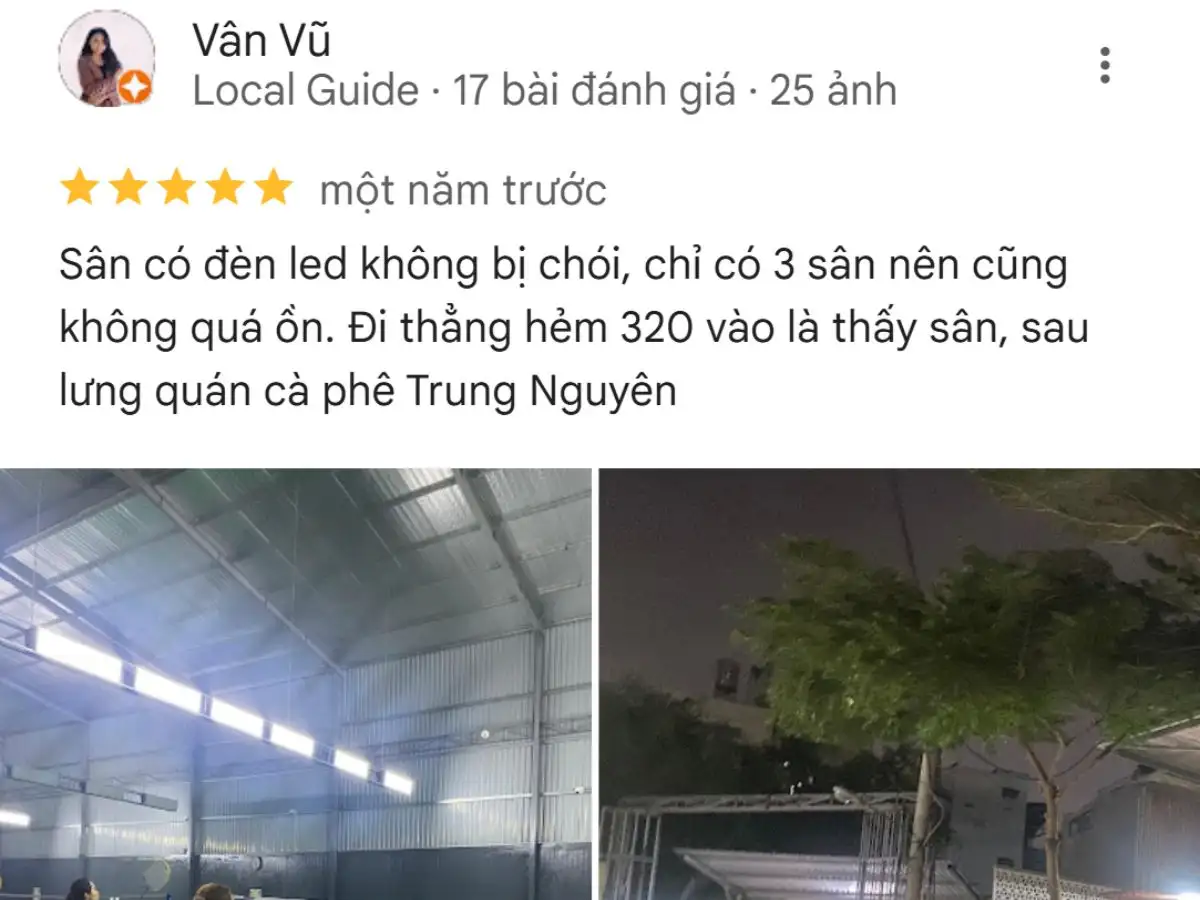 Review từ người chơi về Sân Cầu Lông 320 Trường Chinh
