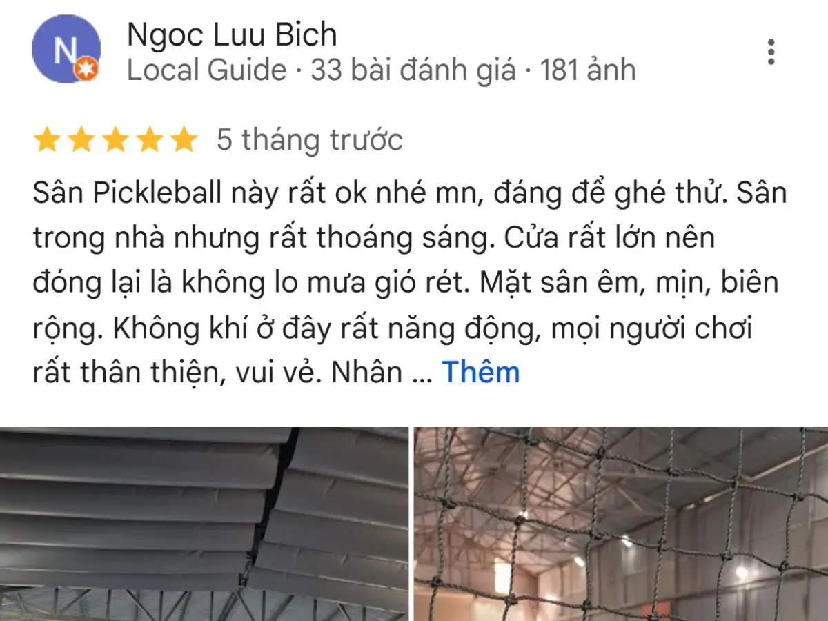 Đánh giá của người chơi tại Sân Star Club Pickleball
