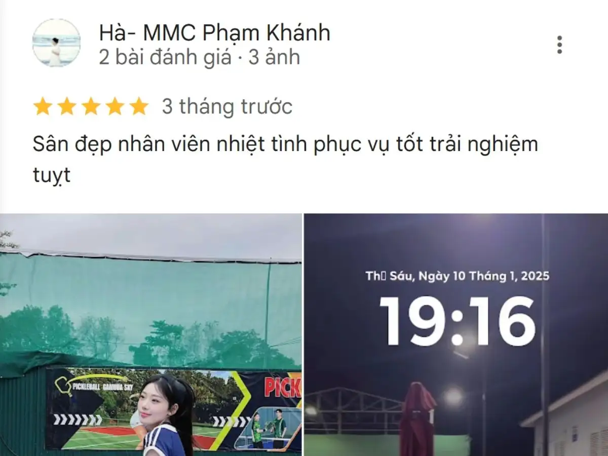 Đánh giá của người chơi về Sân Pickleball Gamuda Sky