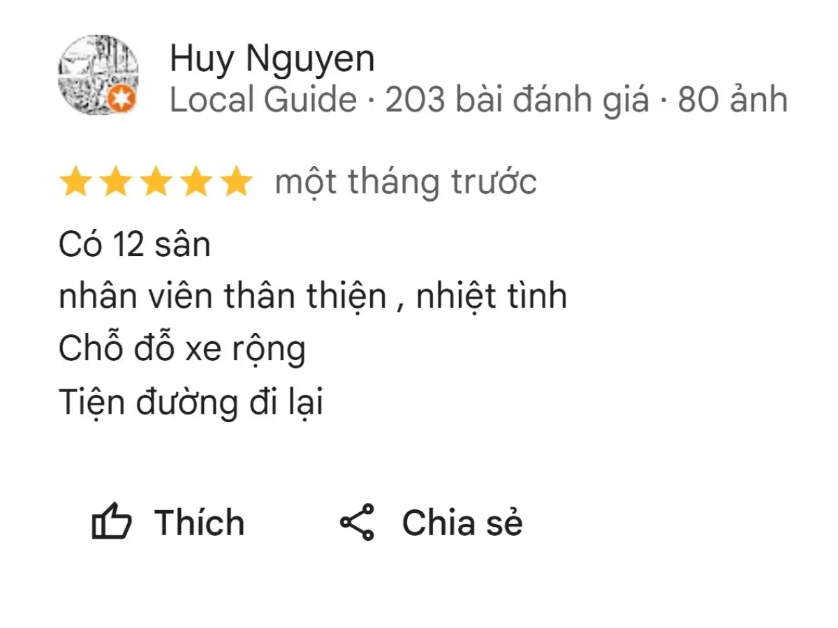 Đánh giá của người chơi về Sân Pickleball CC5 Gamuda Trần Phú