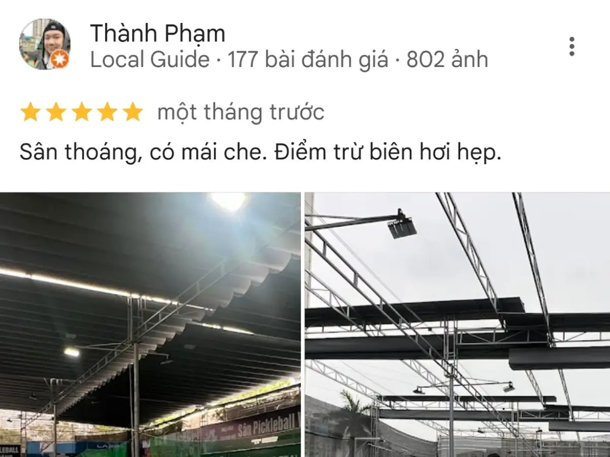 Đánh giá của người chơi về Sân Pickleball Vĩnh Hoàng