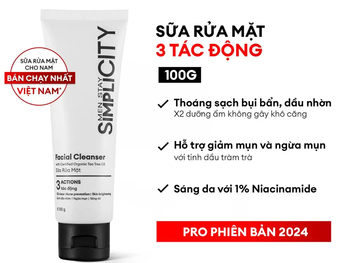 Men Stay Simplicity Facial Cleanser là một trong những dòng sữa rửa mặt dành cho nam được ưa chuộng