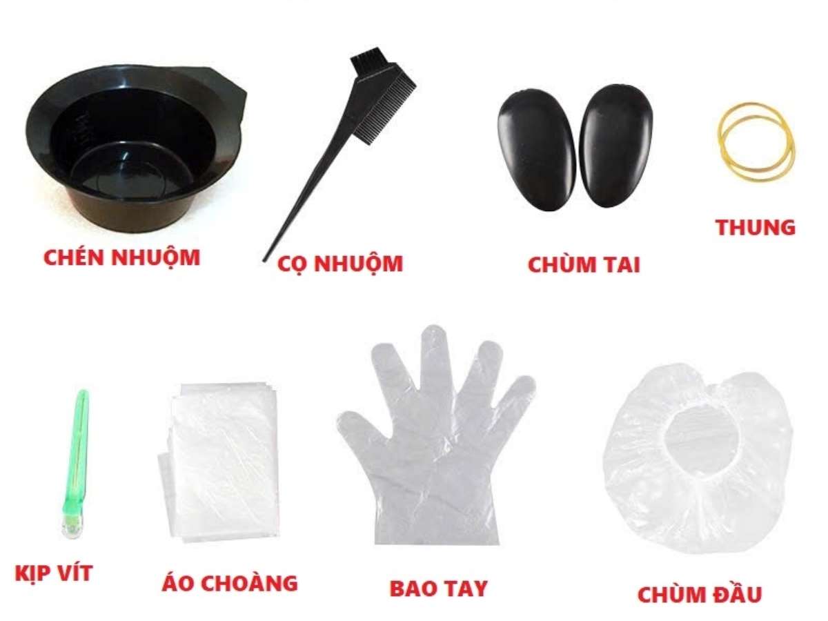 Những dụng cụ cần chuẩn bị khi nhuộm tóc nam tại nhà