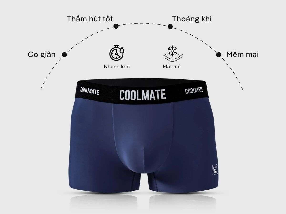 Quần lót nam màu xanh Coolmate