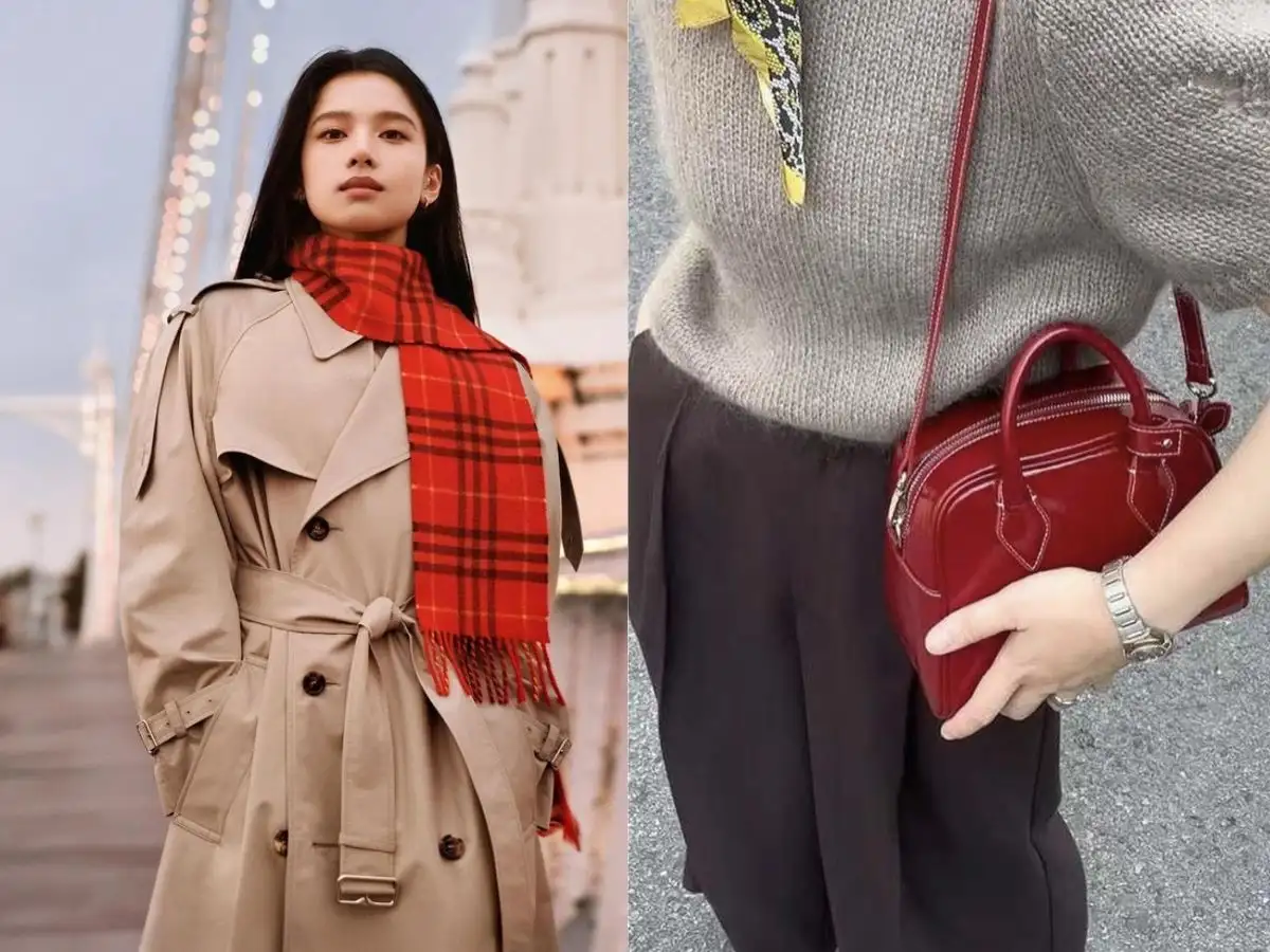 Những món phụ kiện màu đỏ giúp tạo điểm nhấn thêm cho set đồ