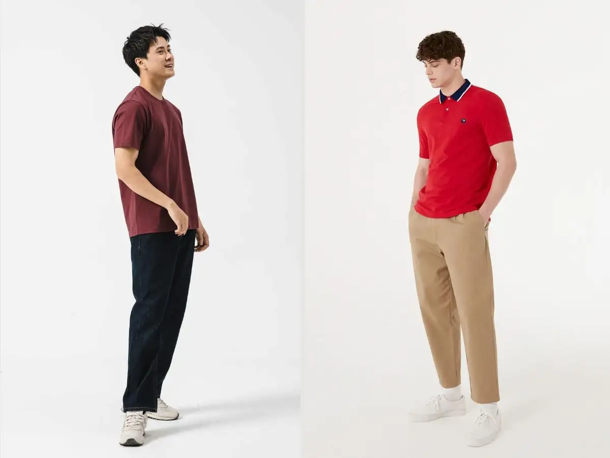 Gợi ý outfit với áo thun đỏ cho nam