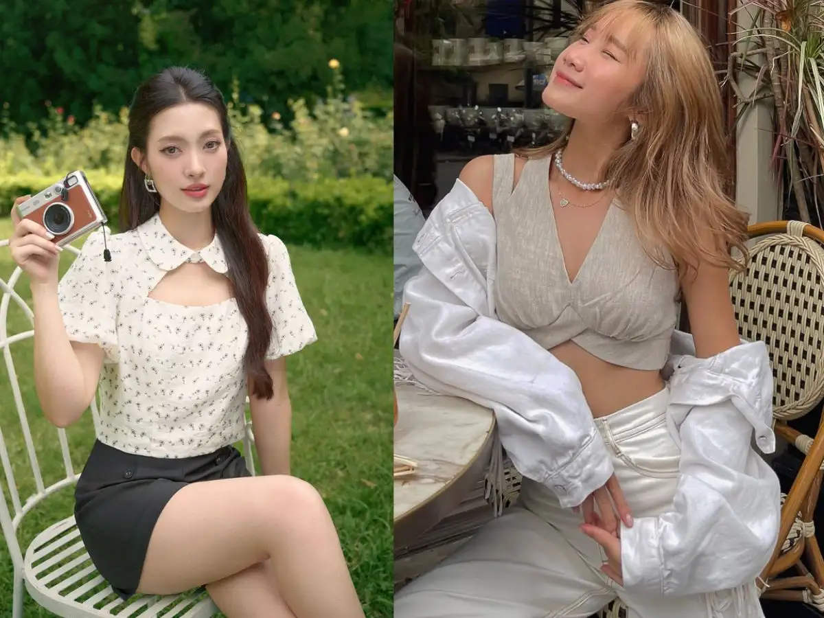 Các mẫu croptop cut-out, corset, dệt kim