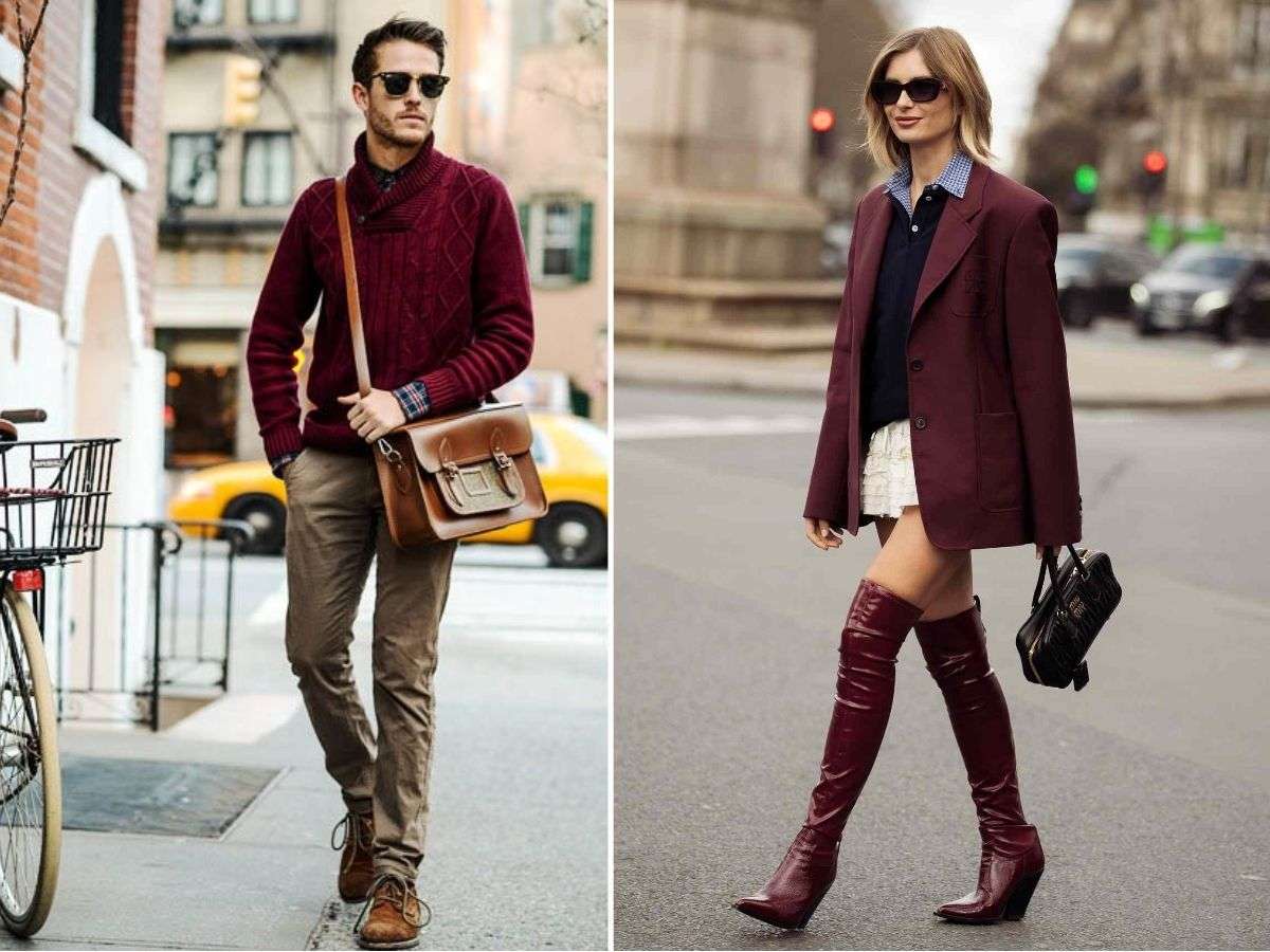 Sắc đỏ rượu vang luôn là một lựa chọn không thể thiếu trong bảng màu Thu Đông