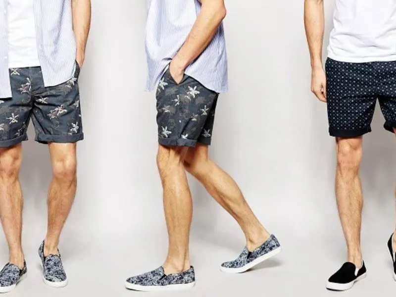 Phối đồ với quần short nam với giày slip on