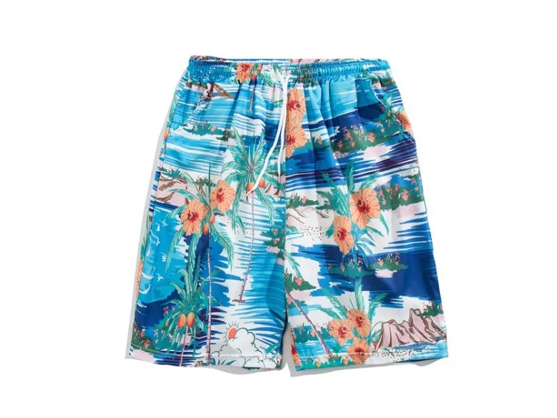 phối quần short đi biển nam