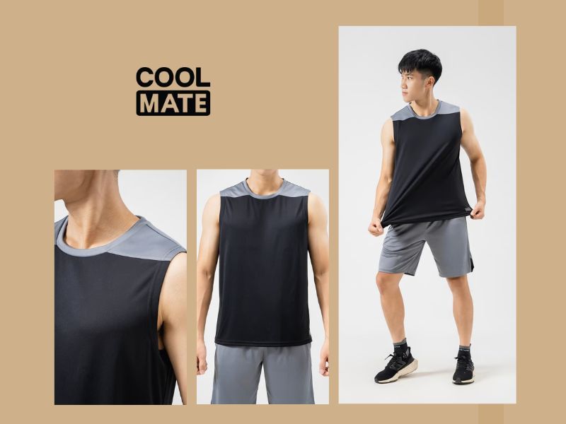 Áo Tanktop Nam Thể Thao Active phối màu