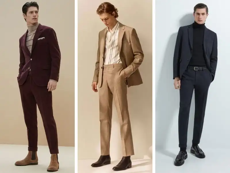 Phối áo dài tay nam với bộ vest/ suit/ blazer