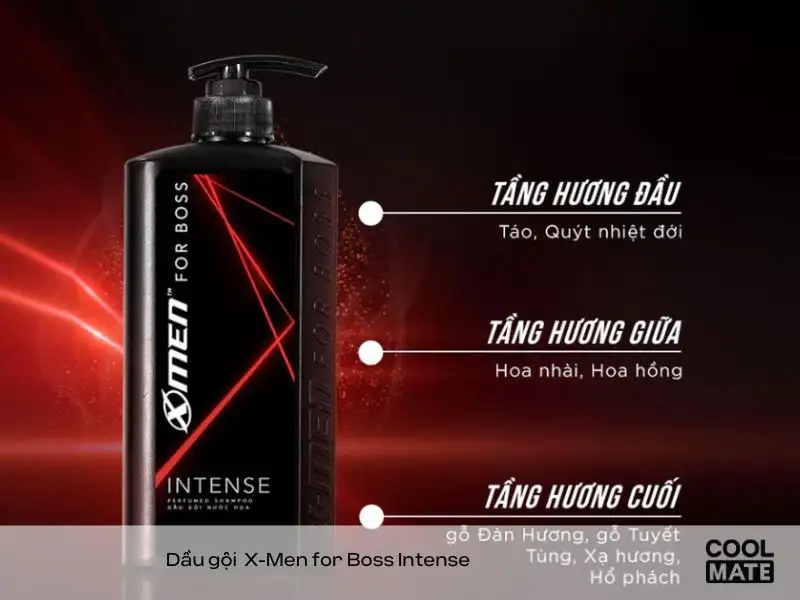  Dầu gội nước hoa nam X-Men for Boss Intense 650g