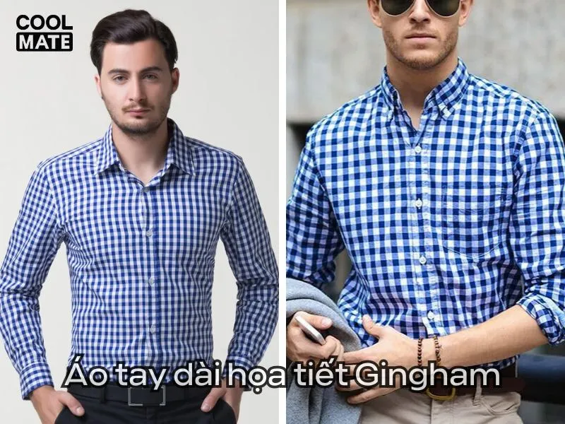 Áo sơ mi tay dài họa tiết Gingham 