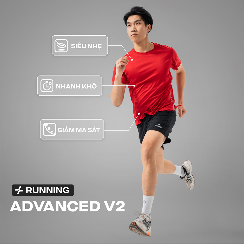 Áo thun nam chạy bộ Fast & Free V2 với thiết kế siêu nhẹ, thoáng khí, hỗ trợ vận động tối ưu