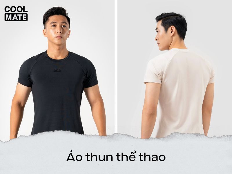 Áo thun thể thao là lựa chọn hàng đầu cho set đồ tập