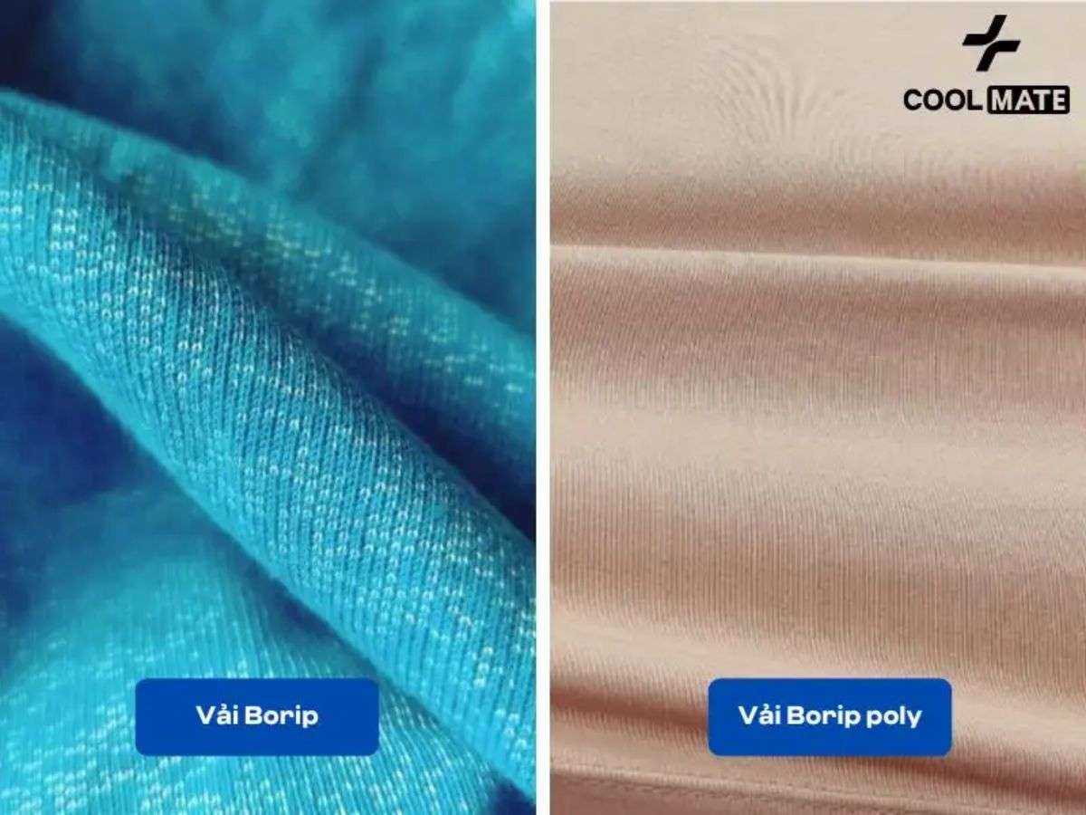 Vải Borip poly được dệt từ sợi polyester