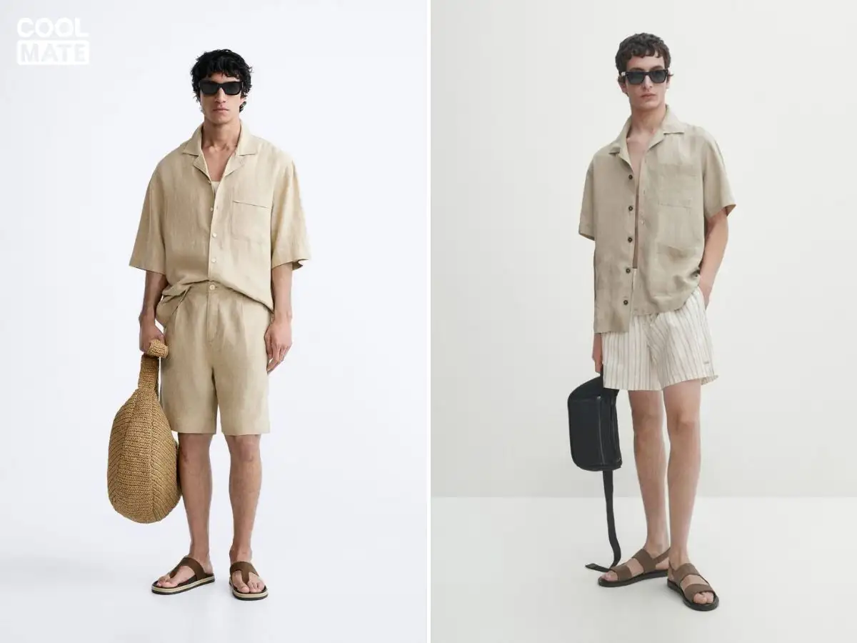 Kết hợp quần short đũi và giày lười 