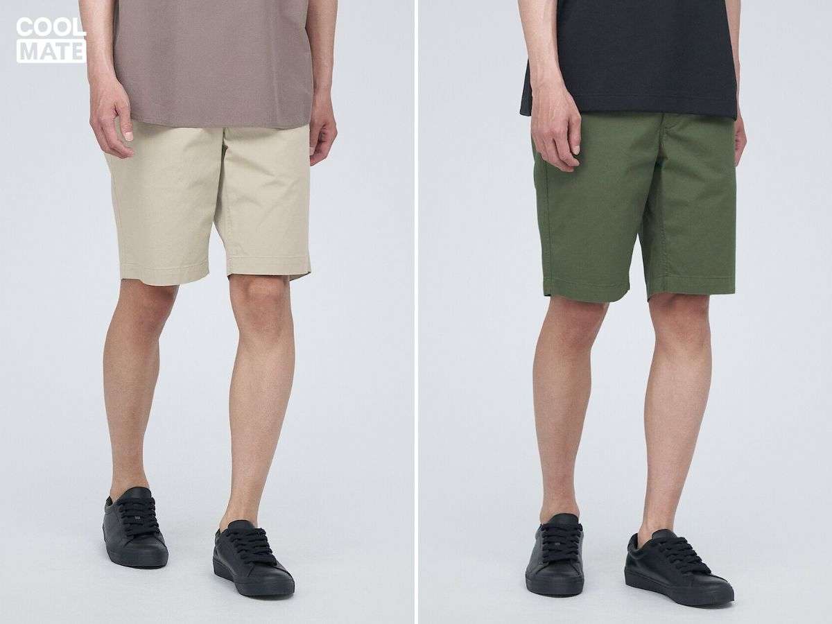 Quần short chinos thanh lịch, phù hợp với phong cách smart-casual