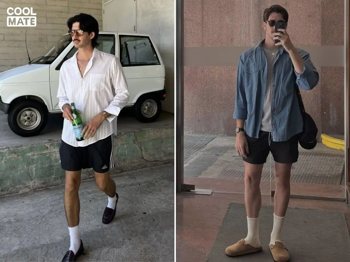 Quần short nam đen là một item dễ phối đồ, phù hợp với nhiều phong cách khác nhau