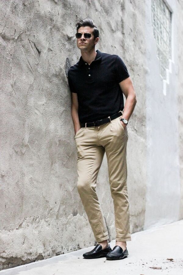 Combo áo polo nam trung niên với quần kaki cho quý ông thêm phong cách Nguồn: Internet)