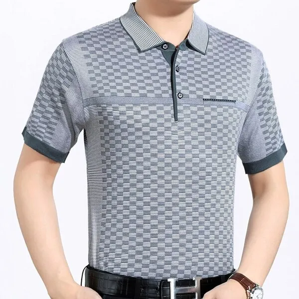 Áo polo nam trung niên họa tiết thời trang dành cho quý ông sành điệu (Nguồn: Internet) 