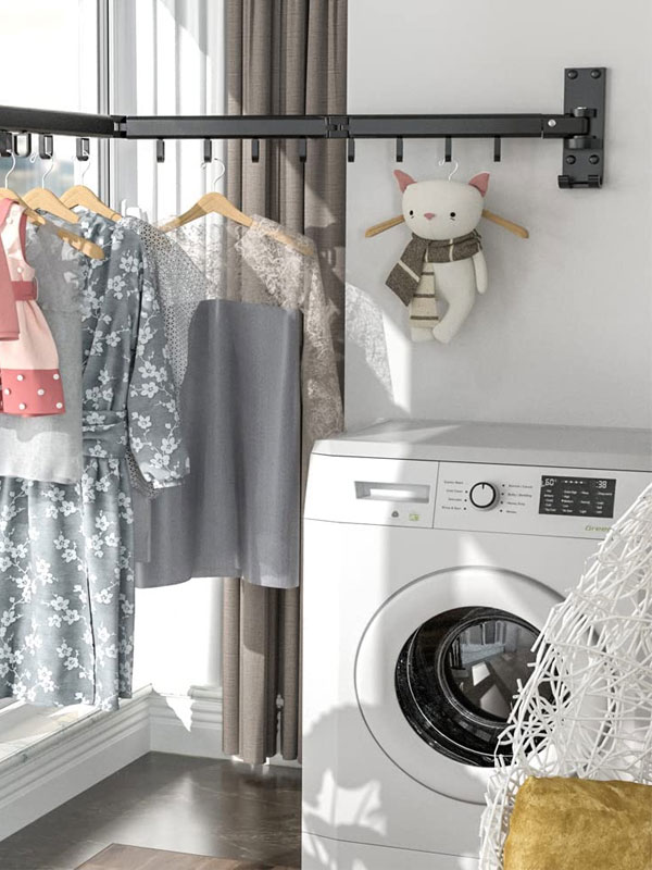 Đặt máy giặt ngoài ban công có thể tích hợp với nơi phơi quần áo