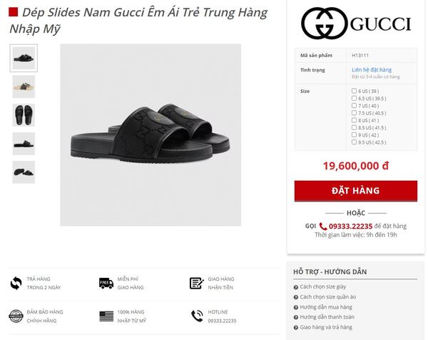 Taru - nơi mua sắm trực tiếp giày dép Gucci chính hãng 