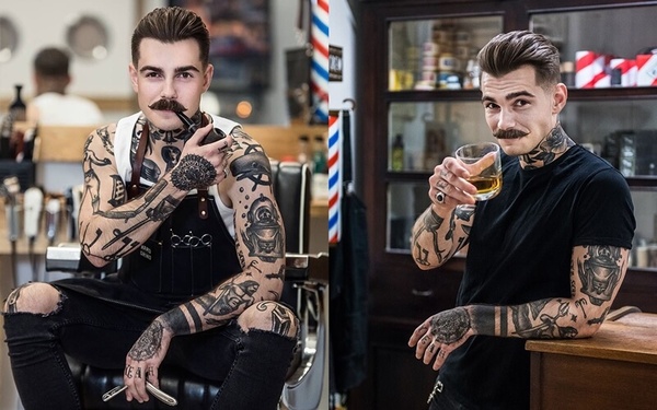 Barber có vẻ ngoài bụi bặm, nam tính và thường sở hữu những hình xăm đầy nghệ thuật trên người