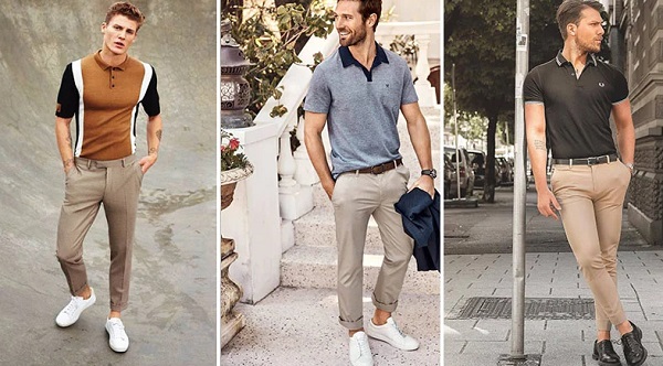 Phối áo polo nam theo phong cách dạo phố lịch lãm