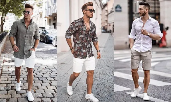 Sự kết hợp độc đáo giữa sơ mi và quần short